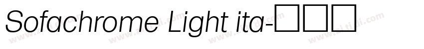 Sofachrome Light ita字体转换